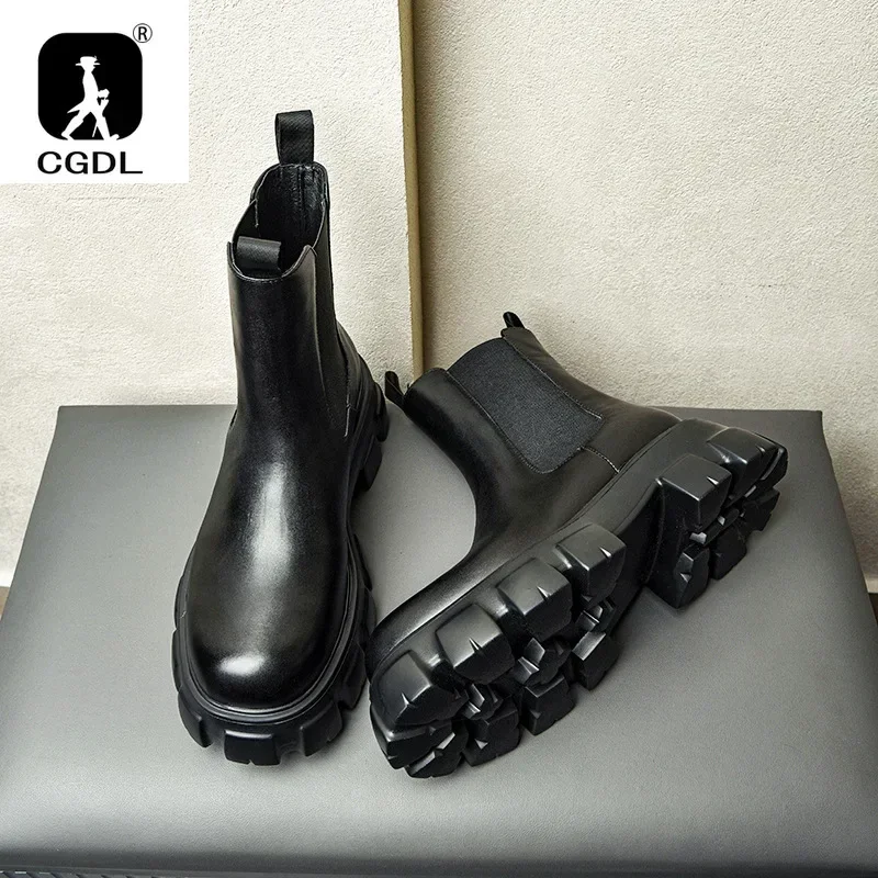 Men Formal Wear With Boots - Ботинки мужские классические, натуральная кожа, на