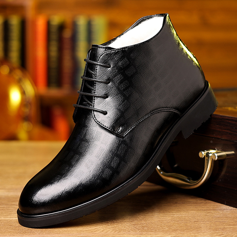 Men Formal Wear With Boots - Мужские зимние деловые деловые ботинки в