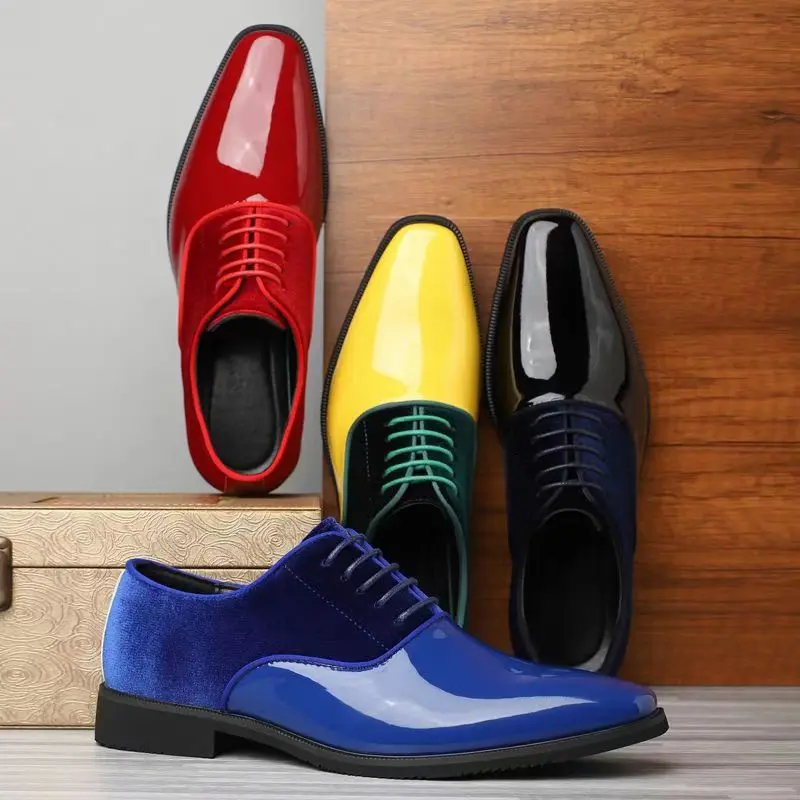 Men'S Formal Party Wear Shoes - Мужские оксфорды с цветными вставками, на