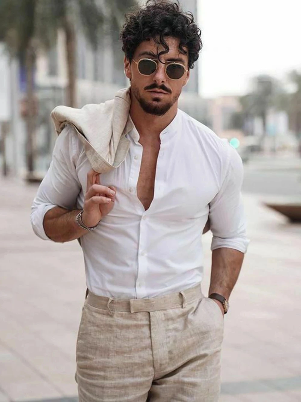 Летний пляжный деловой льняной – обзор и цена Men Linen Formal Wear