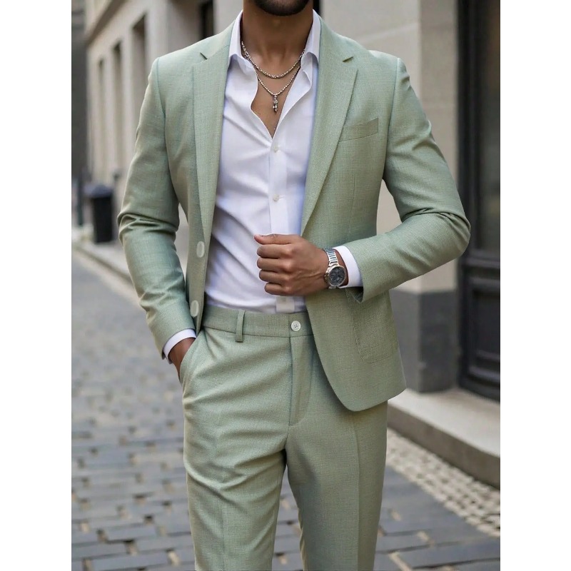 Мужской деловой костюм-двойка  – обзор и цена Large Men Formal Wear