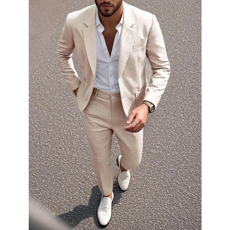 Мужской деловой костюм-двойка  – обзор и цена Large Men Formal Wear