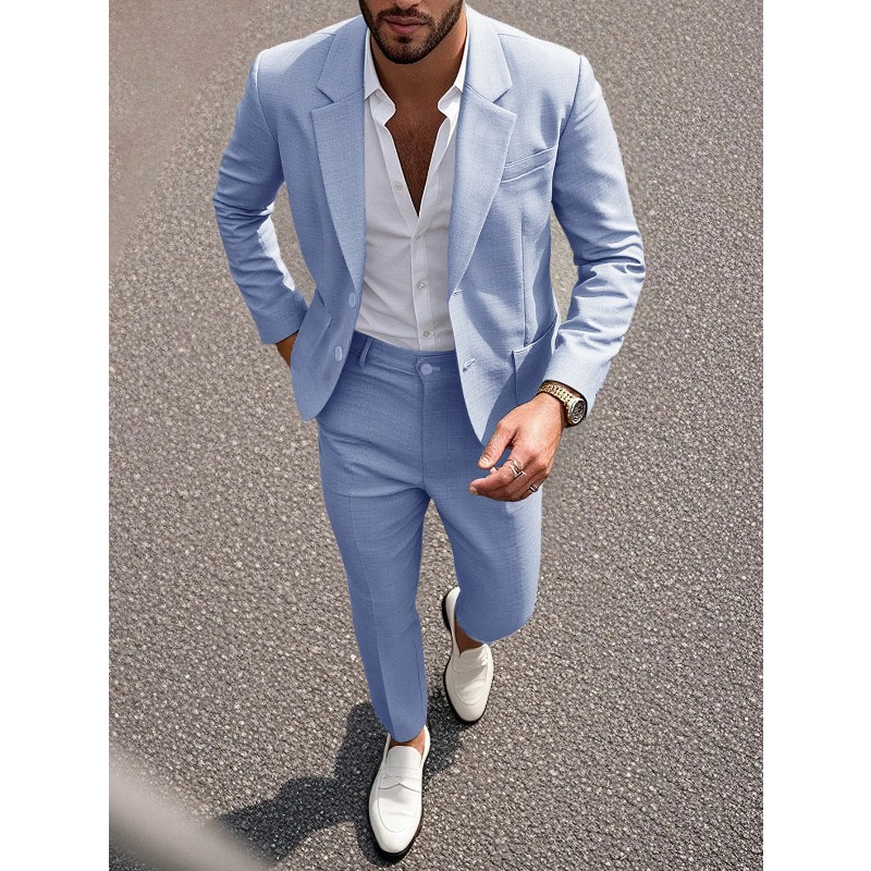 Мужской деловой костюм-двойка  – обзор и цена Large Men Formal Wear