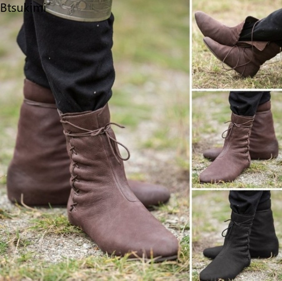 Мужские средневековые ботинки  – обзор и цена Men Formal Wear With Boots