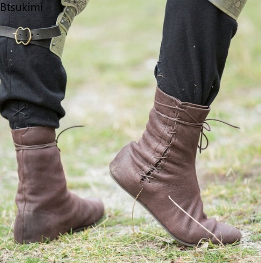 Мужские средневековые ботинки  – обзор и цена Men Formal Wear With Boots