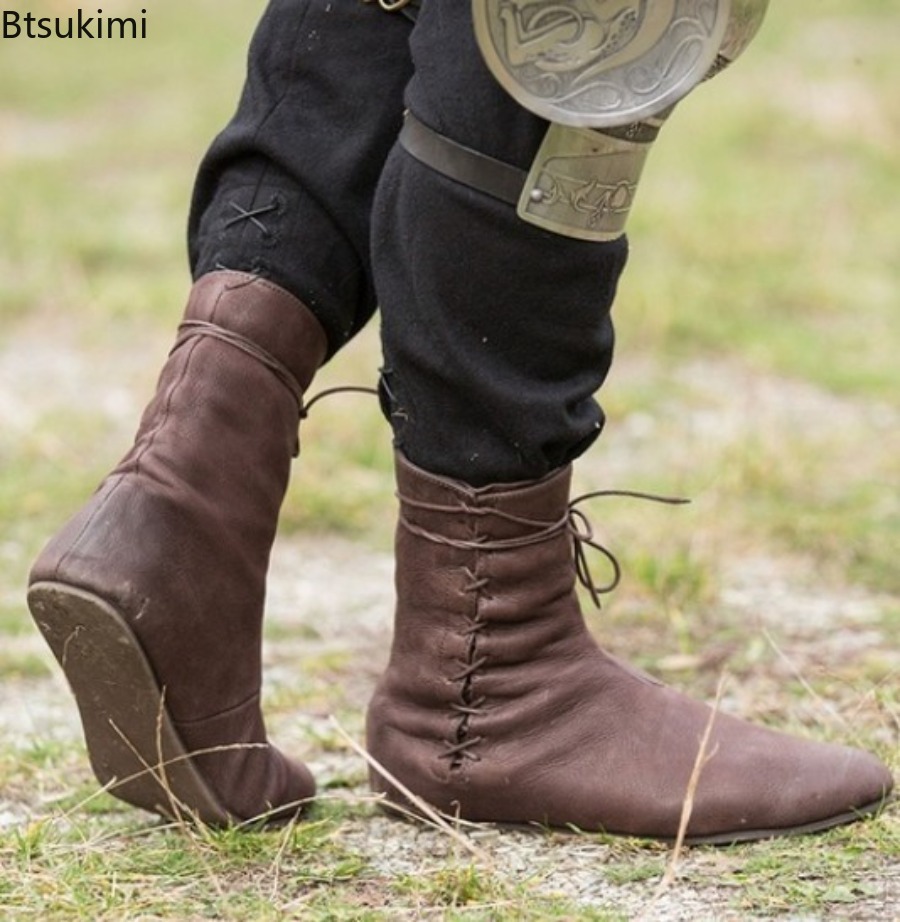 Мужские средневековые ботинки  – обзор и цена Men Formal Wear With Boots