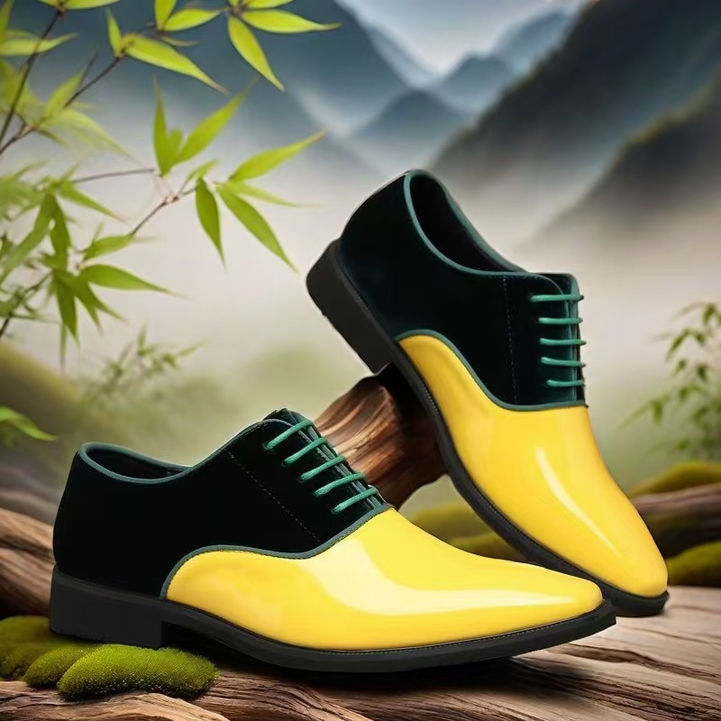 Мужские оксфорды с цветными вс – обзор и цена Men'S Formal Party Wear Shoes